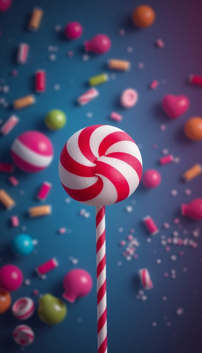 HD iPhone AI Mixed Candies Close Up Appealing Wallpaper Stock Photo